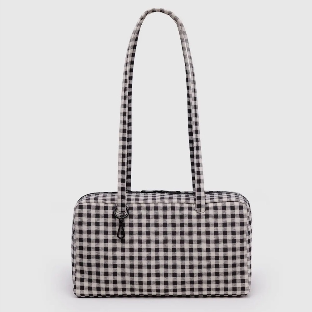 BAGGU Nylon Bowler Bag Gingham